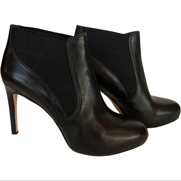 Via Spiga Shoes - Via Spiga Black Leather Ankle Booties Stiletto Heel